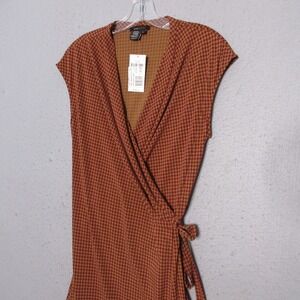 Vintage BCBG Max Azria Wrap Dress Large Y2K Corp‎ Core Preppy Academia USA NWT